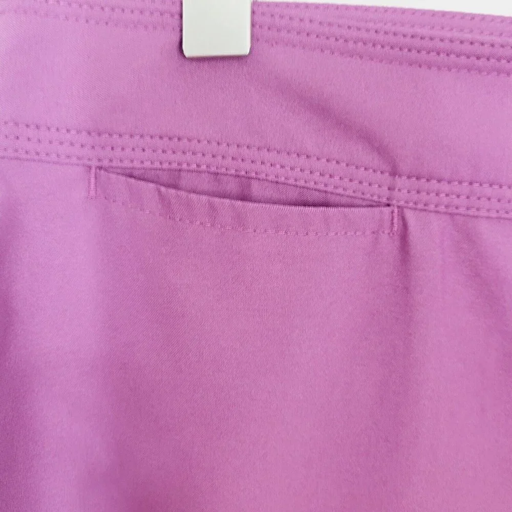 L.L. Bean Sz 16 Capri Pants Berry Purple Outdoors Hiking Camping Breathable EUC